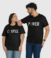 Power Couple Unisex Half Sleeve T-Shirts (Pack of 2)